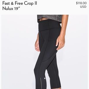 LULULEMON FAST AND FREE CROP